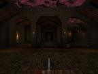 La mitica apertura di Quake, con i tre passaggi per i diversi livelli di difficolt�, vista con la luminosit� "normale"...